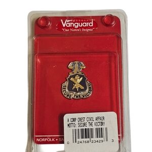 U.S. Army Corps Crest Civil Affairs Secure The Victory Vanguard Insignia Pin New